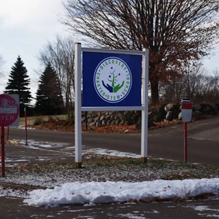 Di-Bond post and panel sign for Discovery Charter School in Inver Grove Heights, MN