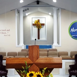 Wall graphics logo and bible verse - Heritage Baptist Church in Chesterfield, VA